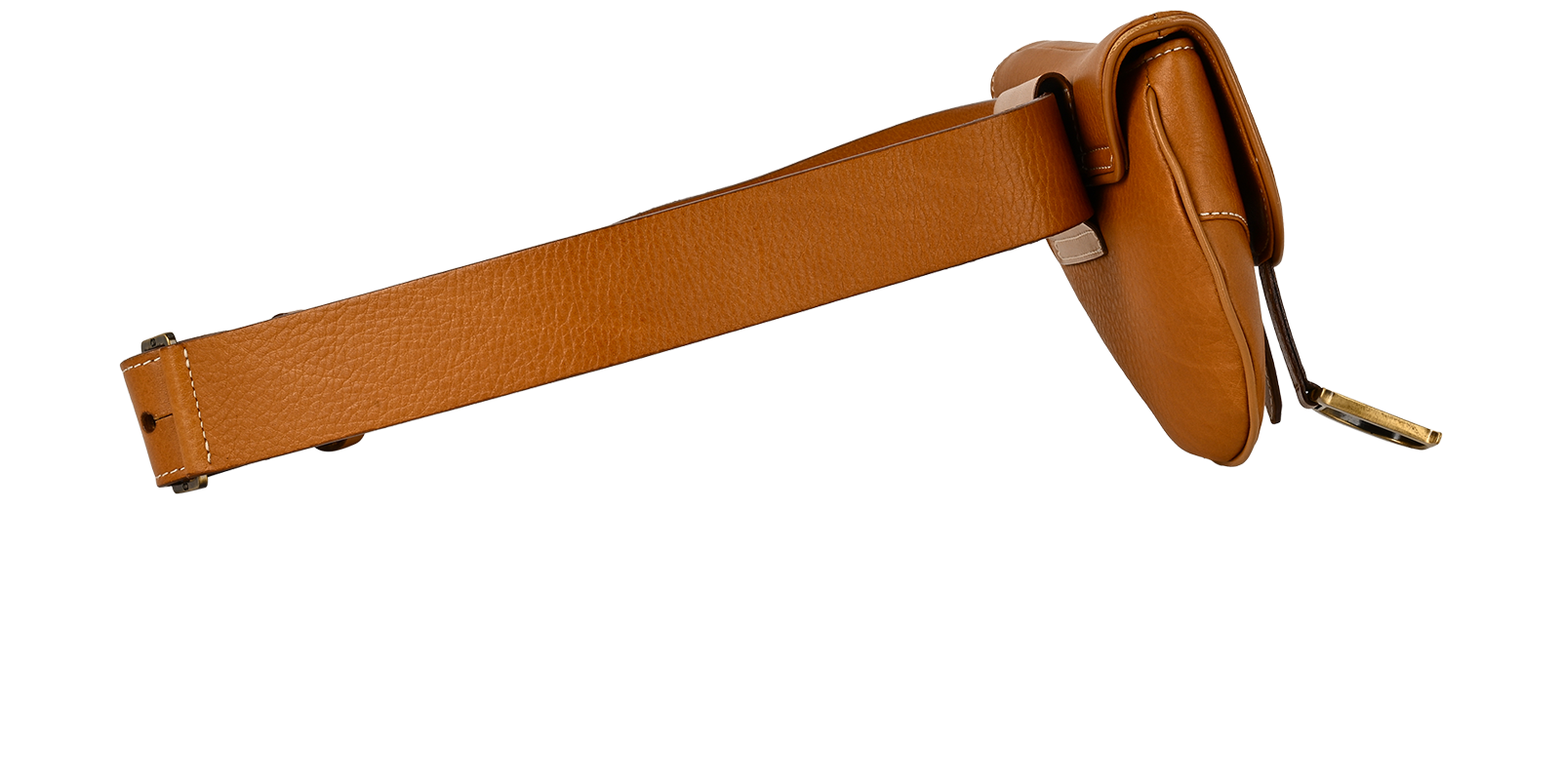 Saddle Belt Bag, &pound;650, Handbags, Brown, Leather, Side view